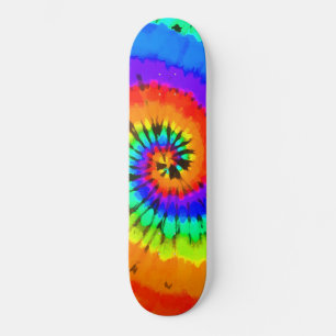 Rastafarian Neon Coloured Tie Dye Spiral Skateboard