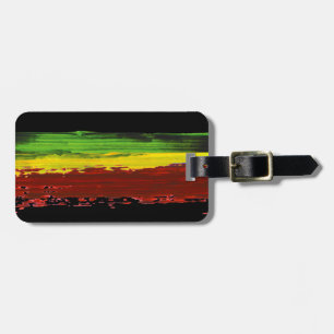 Rastafarian Paint Stripes Luggage Tag
