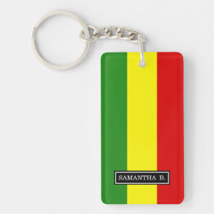Rastafarian Pride Flag Key Ring