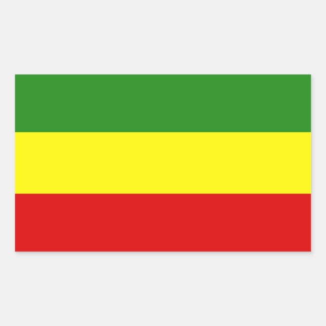 Rastafarian Pride Flag Rectangular Sticker (Front)