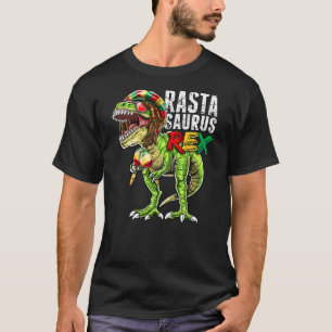 Rastasaurus Rex Rastafarian T Rex Dinosaur Reggae T-Shirt