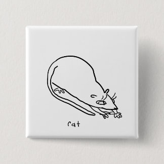 rat 15 cm square badge