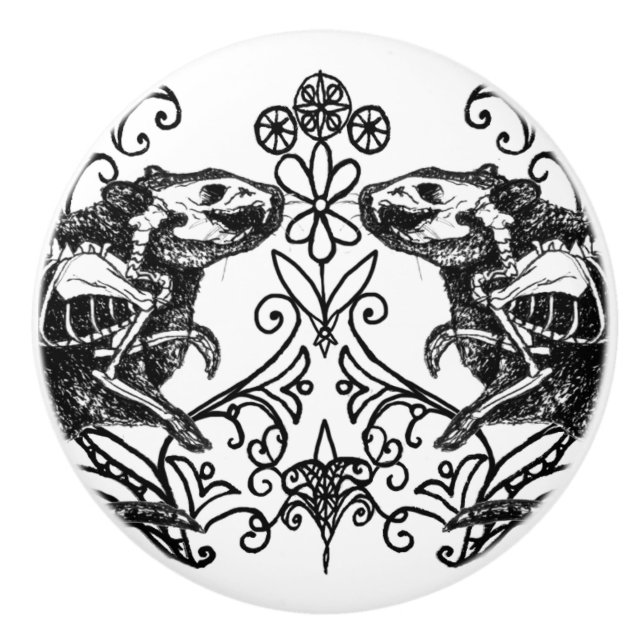 Rat Anatomy Ceramic Knob (Front)