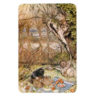 Rat And Mole Have A Picnic - Arthur Rackham Magnet