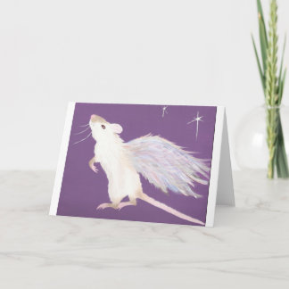 Rat angel greeting card! card