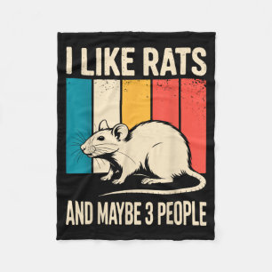Rat Art for Men Women Rodent Breeder Rat Owner Rat Fleece Blanket