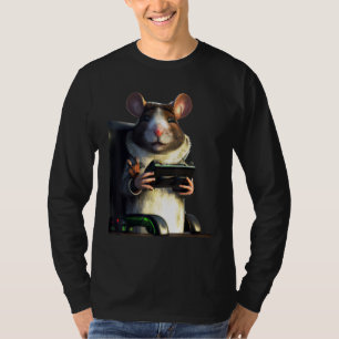 Rat artwork mice with game controller T-Shirt