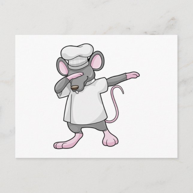 Rat as Cook at Hip Hop Dance Dab Postcard (Front)