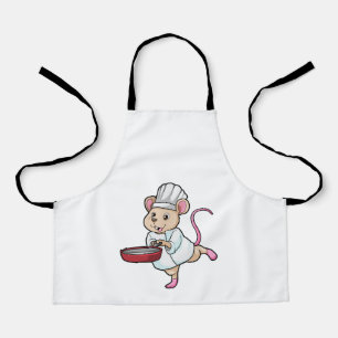 Rat as Cook with Pan & Cooking hat Apron