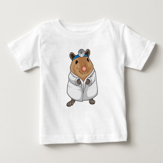 Rat as Doctor with Doctor's coat Baby T-Shirt (Front)