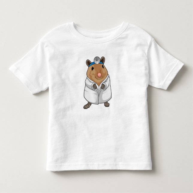 Rat as Doctor with Doctor's coat Toddler T-Shirt (Front)