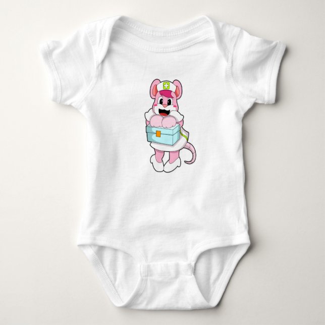 Rat as Nurse with Box Baby Bodysuit (Front)