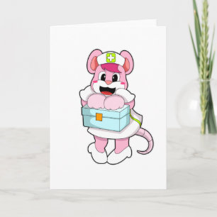 Rat as Nurse with Box Card