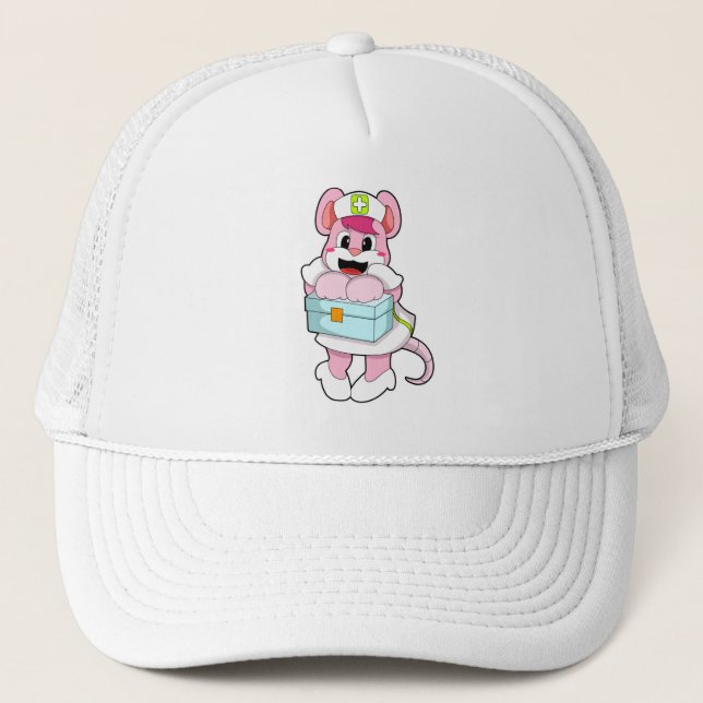 Rat as Nurse with Box Trucker Hat (Front)