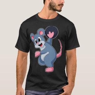 Rat at Bowling with Bowling ball T-Shirt
