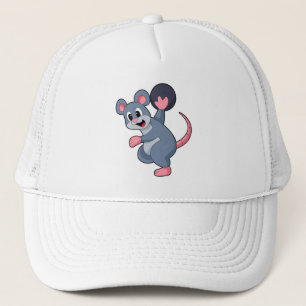 Rat at Bowling with Bowling ball Trucker Hat