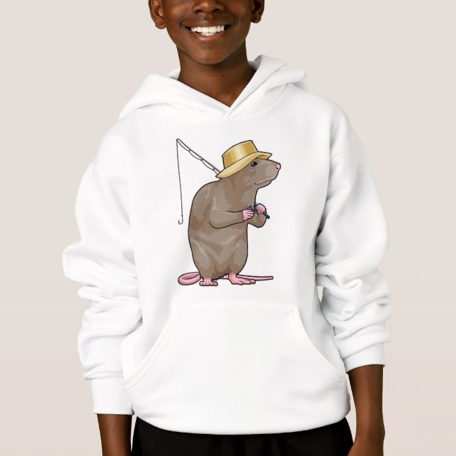 Rat at Fishing with Fishing rod (Front)