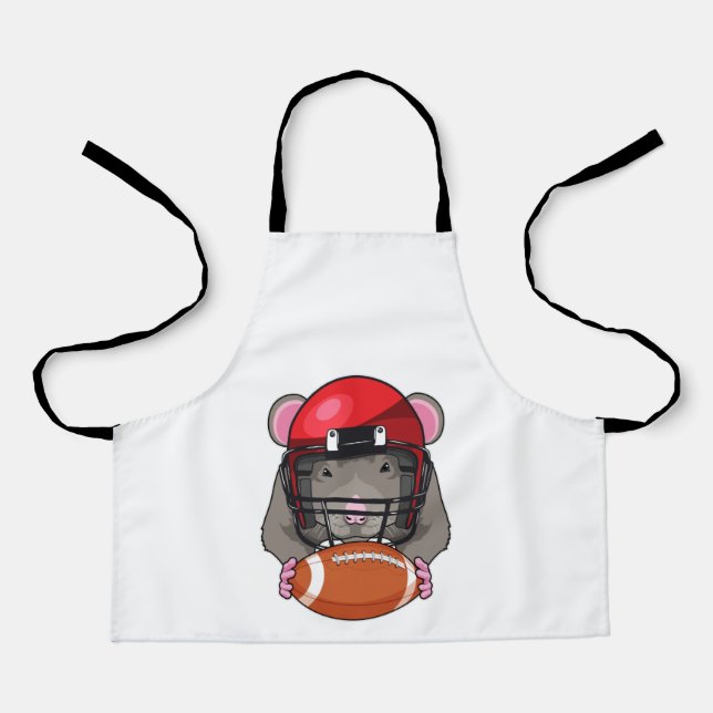 Rat at Football Sports Apron (Front)