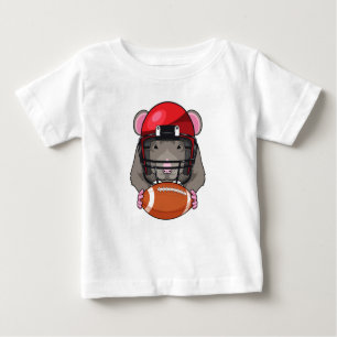 Rat at Football Sports Baby T-Shirt