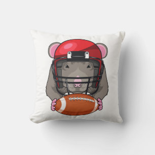 Rat at Football Sports Cushion