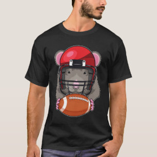 Rat at Football Sports T-Shirt