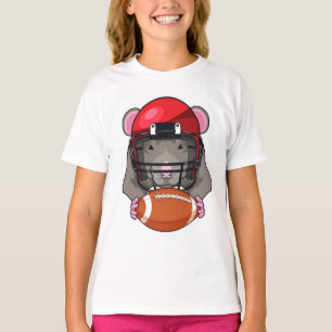 Rat at Football Sports T-Shirt