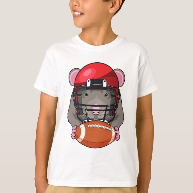 Rat at Football Sports T-Shirt (Front)
