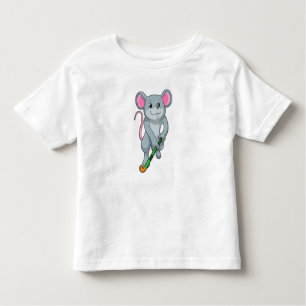 Rat at Hockey with Hockey bat Toddler T-Shirt