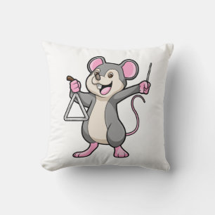 Rat at Music with Triangel Cushion
