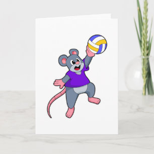 Rat at Volleyball Sports Card