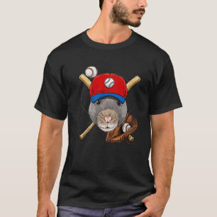 Rat Baseball Rat Lovers Baseball Player T-Shirt