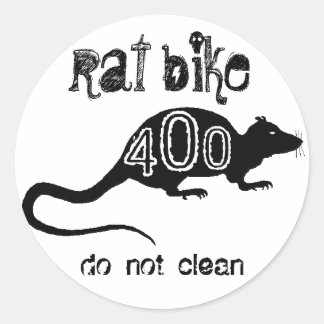 rat bike 400 - do not clean classic round sticker