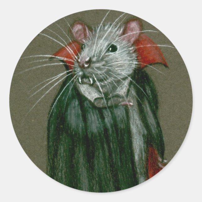 Rat Count Dracula Stickers (Front)