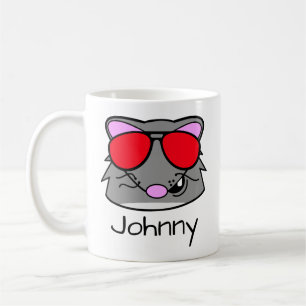Rat Doodle Face Personalised Coffee Mug