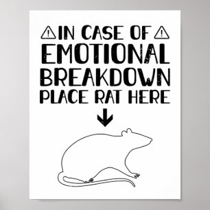 Rat Emotional Breakdown   Rats Pets Gifts Poster
