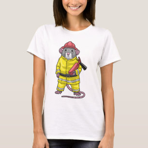 Rat Firefighter Fire extingusher Fire department T-Shirt