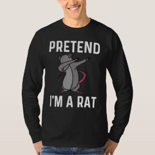 Rat For Men Women Dabbing Black Brown Rodent Anima T-Shirt