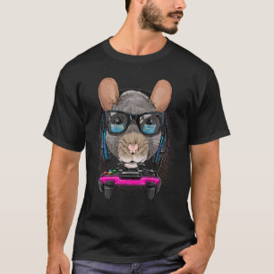 Rat Gamer Pc Computer Video Game  Streaming Gaming T-Shirt