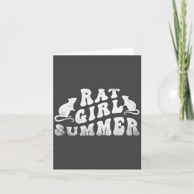 Rat Girl Summer, Animal Lover, Hello Summer, Funny Card (Front)