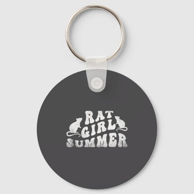 Rat Girl Summer, Animal Lover, Hello Summer, Funny Key Ring (Front)