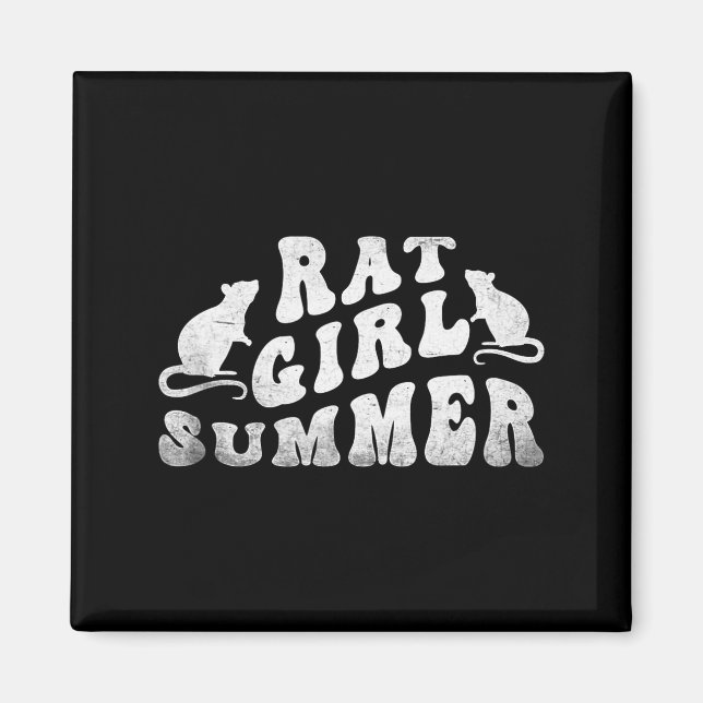 Rat Girl Summer, Animal Lover, Hello Summer, Funny Magnet (Front)