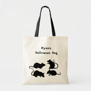 Rat Halloween Trick or Treat Tote Personalised Bag
