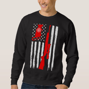 Rat Hunting American Flag Rat Shoot Hunter For Men Sweatshirt