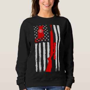 Rat Hunting American Flag Rat Shoot Hunter For Men Sweatshirt