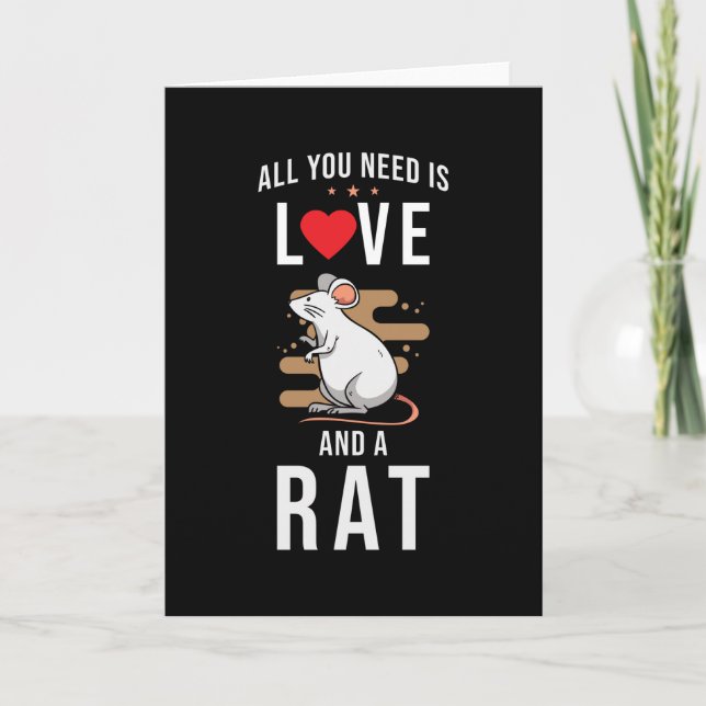 Rat I love Rats Card (Front)