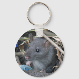 Rat In A Hole Keychain