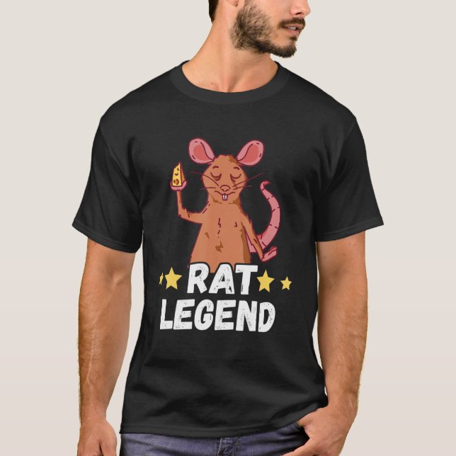Rat Legend Cheese Finder Rat Lover Rodent Rat Owne T-Shirt (Front)