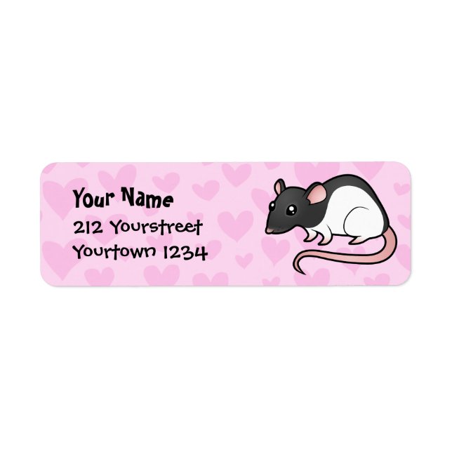 Rat Love Return Address Label (Front)
