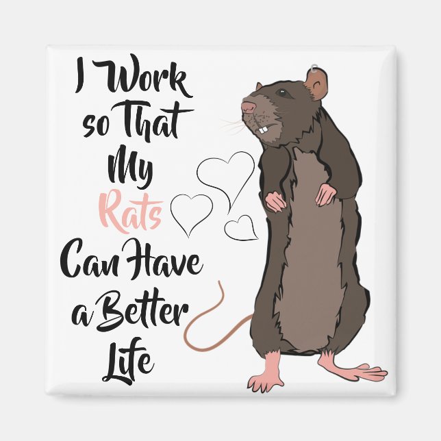 Rat Lover Magnet (Front)