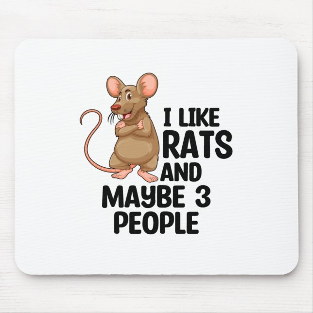 Rat Lover | Rats Pet Rodents Pets Animals Gifts Mouse Pad (Front)